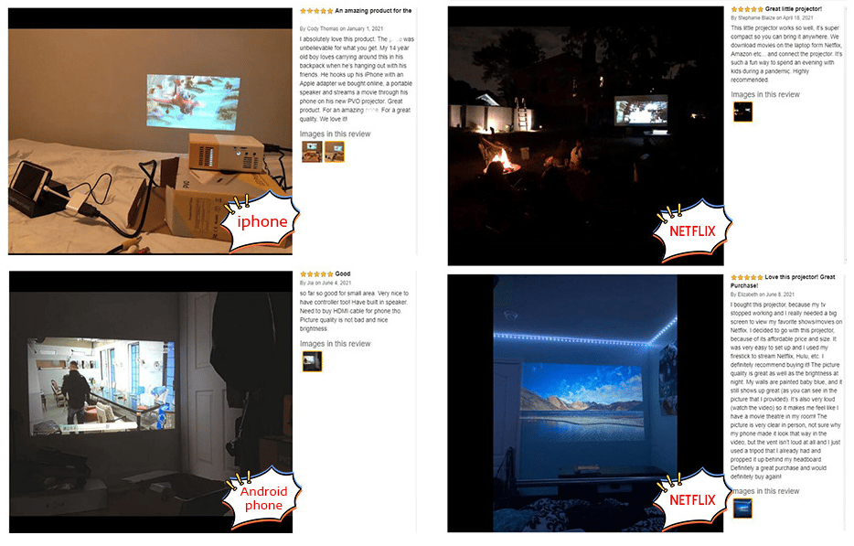 LED Home HD Mini Portable Micro Projector