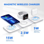 Magnetic Foldable MagSafe Compatible Wireless Charger 23W Charging